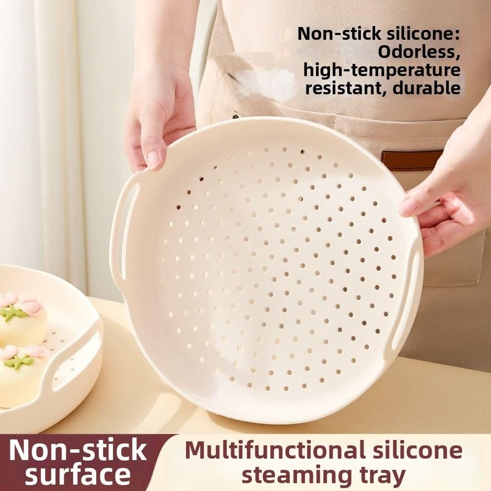 Heat Resistant Reusable Steamer Mat Non-Stick Dumpling Steamer Liners Cooking Food