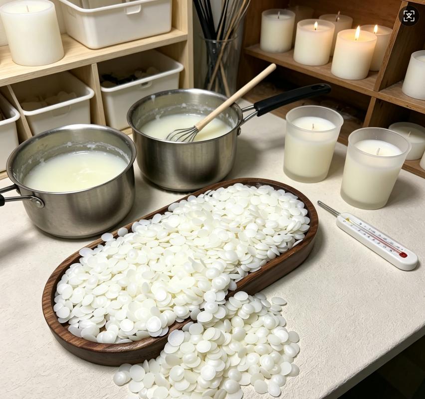 52 Degree Soybean Wax Granules- Premium Handmade Natural Soy Wax Pellets Pillar Blend Eco-Friendly Milk White for Candle Making