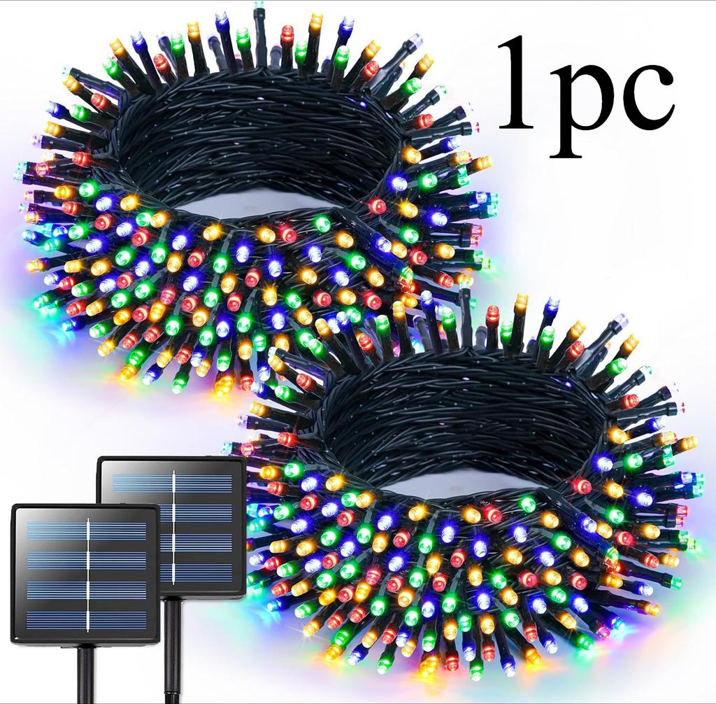 Светодиодная солнечная гирлянда 8 функций уличная водонепроницаемая для газона звездное небо Рождественское украшение для сада двора атмосферные огни