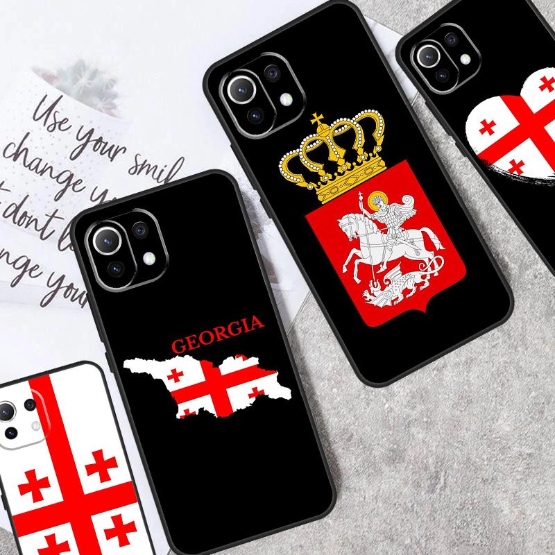Georgia Flag Case For POCO X6 Pro X3 X4 X5 M6 Pro M5s F3 F5 Xiaomi 14 Ultra 12 13 11T 12T 13T Pro Cover