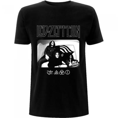 Led Zeppelin Футболка унисекс с логотипом и фотографией для взрослых