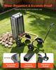 Garden Dump Cart, 181 kg Poly Dump Cart, Garden Carts Dumps Wagon with 90° Quick-Dumps Mechanism, 180° Swivel Wheels, 270° Flexible Rotating Bearings,
