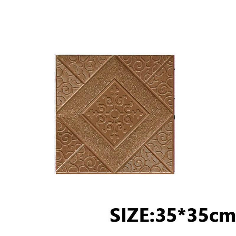 1 шт. 35*35 см самоклеящиеся 3D фоновые обои пенопластовые наклейки на стену водонепроницаемые влагостойкие украшения для гостиной