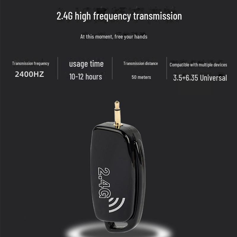 2.4G Wireless Headset with Ear-Hook Microphone and Speaker