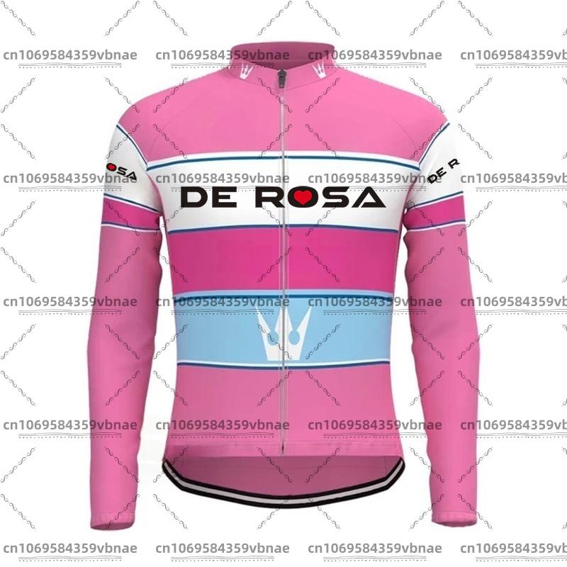 Велоформа De Rosa Мужская с длинным рукавом Велокостюм 19d Брюки с гелевой вставкой Осень MTB Maillot Ciclismo Велосипедная одежда