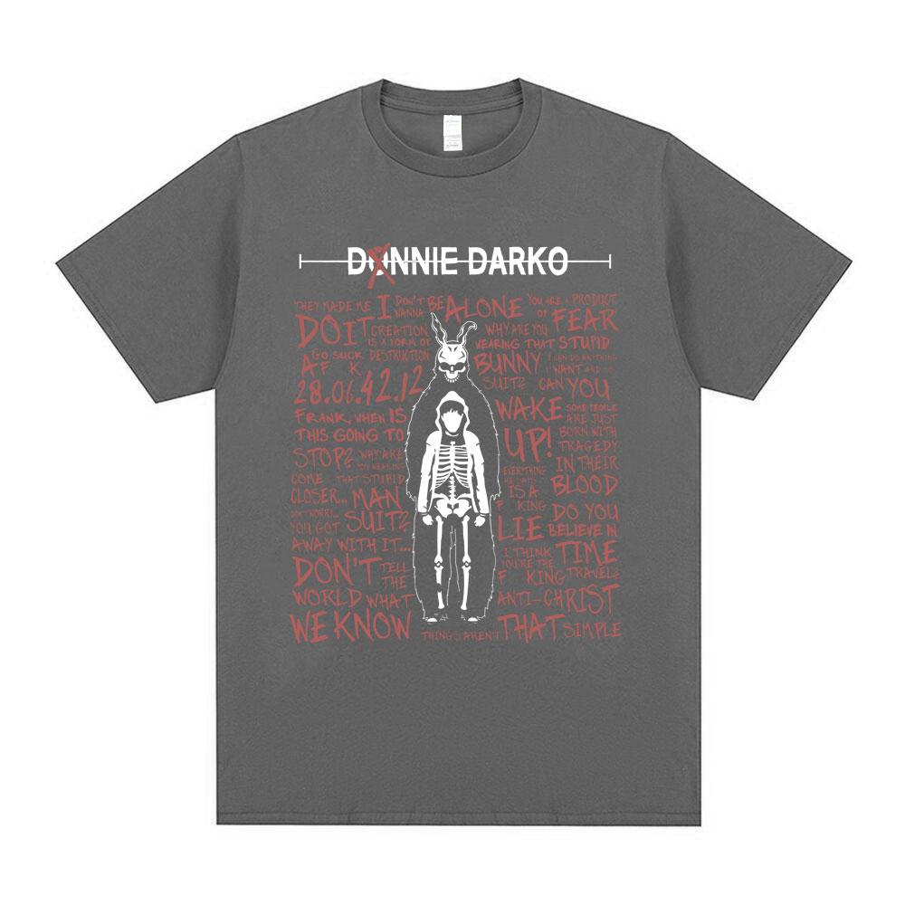 Мужская и женская футболка с графическим принтом Donnie Darko, повседневная хлопковая футболка, мужская готическая рок-классика, винтажная футболка с коротким рукавом