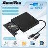 AMMTOO External DVD Drive USB 3.0 Portable +/-RW Player for CD ROM Burner Compatible with Laptop Desktop PC Windows