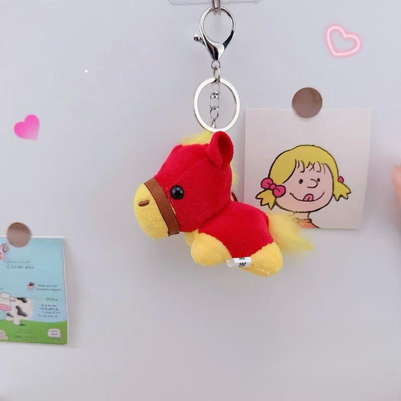 1 шт. Мягкий кулон-кукла «Милый пони» Талисман года Красочный маленький конь Брелок Плюшевые игрушки Великолепный праздничный декор