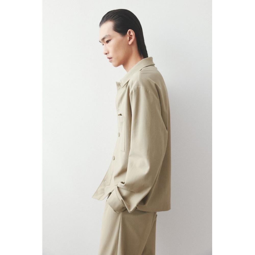 HM Regular Fit Twill oversHirt kHaki Green