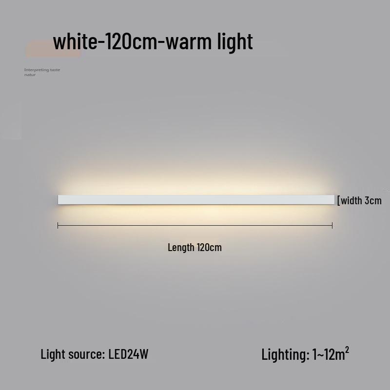 Minimalist Modern Long Strip Wall Lamp for Bedroom, Living Room, or Sofa Side