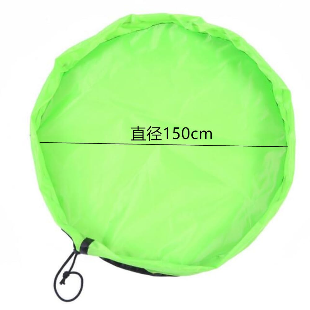 Samkos Toy Storage Большой диаметр складной детский ящик для хранения игрушек Легко моется Сумка для хранения принадлежностей, детский игровой коврик, вместимость, 150 см, сумка, вверх, (Свет