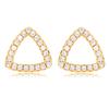 [R2058] - Gold Plated Earrings 'Sissi' White Gold - 8x8 Mm