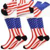 Модные мужские хлопковые носки со звездами и полосами флага США Old Glory повседневные до щиколотки