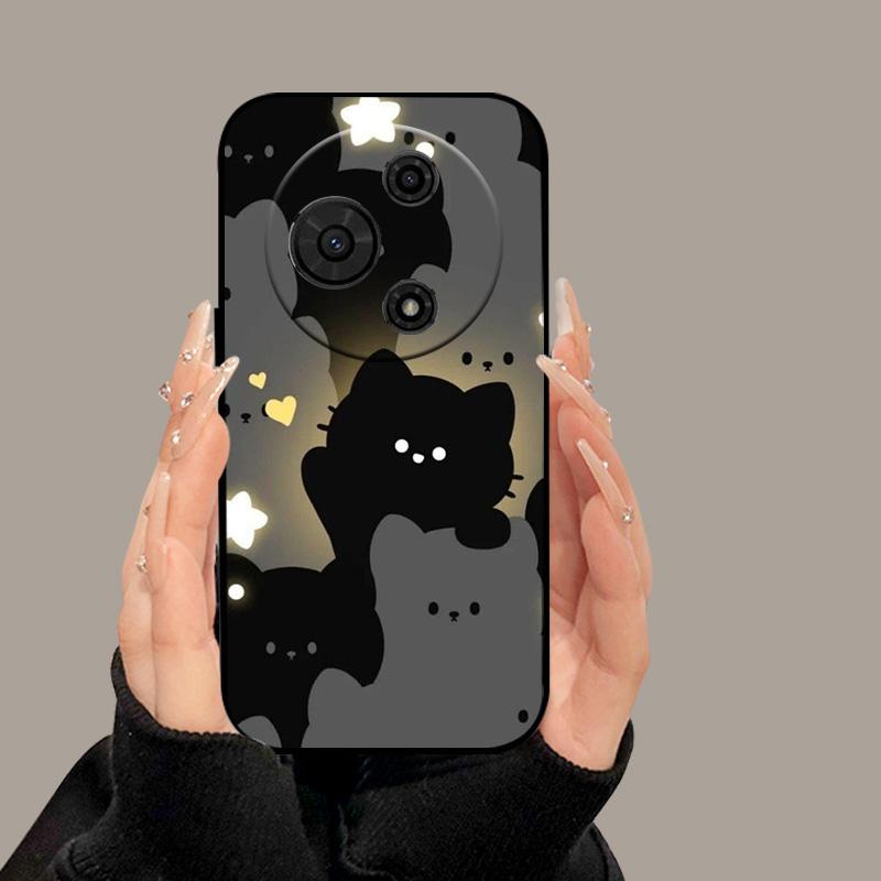 For TCL 605 T517D Case Cute Cartoon Painted Soft Silicone Cover for TCL 60 SE TCL605 60SE Luxury Shockproof Bumper Fundas Cases
