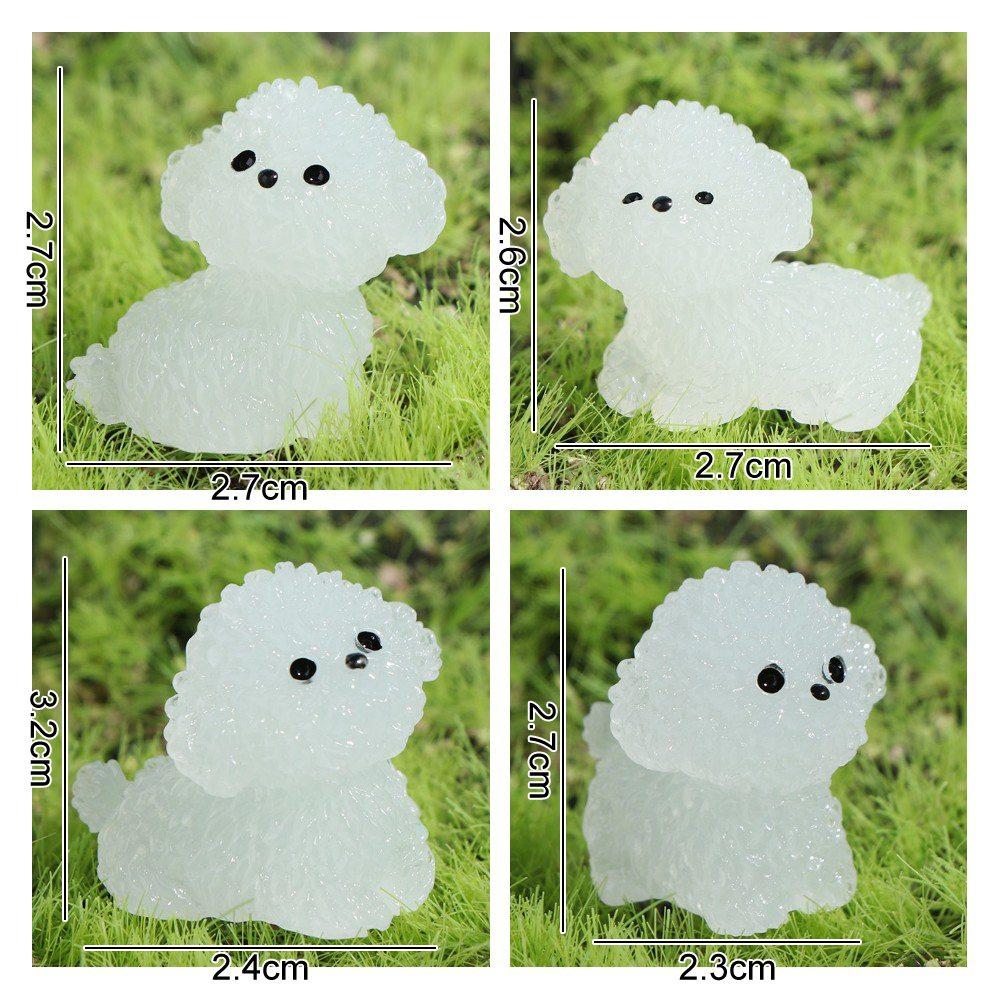 Realistic Noctilucent Dog Figurines Cartoon Micro Landscape Decoration Garden