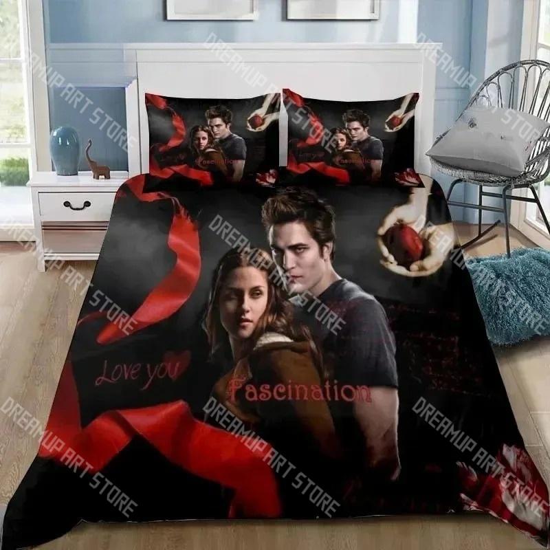 3D Print Bella Vampire Twilight Saga Bedding Set Twin Queen King Full Size Duvet Cover Pillowcase Bed boys girls Adult
