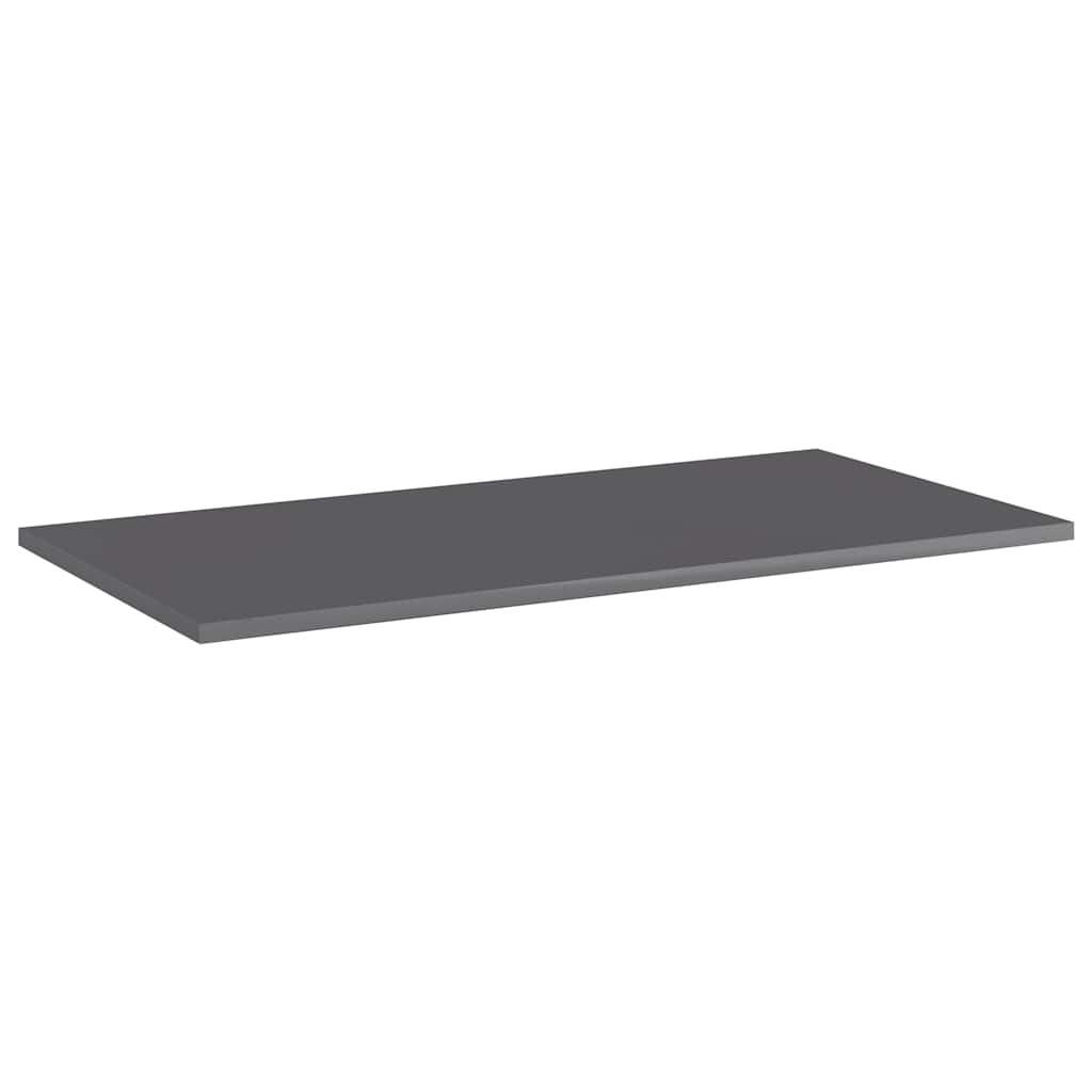 Bookshelf Shelves 8 Pcs High Gloss Grey 80x40x1.5 cm