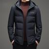 Winter Men's Down Jacket Middle-aged Business Casual Milk Silk Fabric Men's Cold-proof Dad Down Jacket