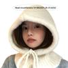 Hat and Scarf Integrated Women  Balaclava Plush Windproof Cap Knitted Beanies  Outdoor