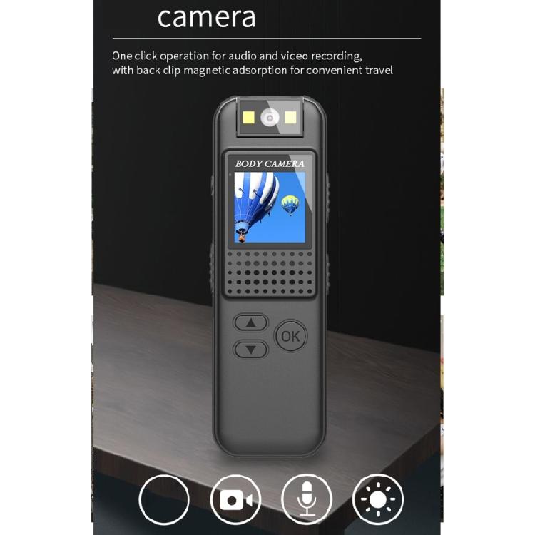 CS08 600mAh Battery Back Clip Video Camcorder Mini Body Camera for Work Offices