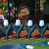 10pcs Lawn Decor Tulip Flower Garden Fence Gardening Landscaping Flower Bed Fence Lawn Fence  Lawn