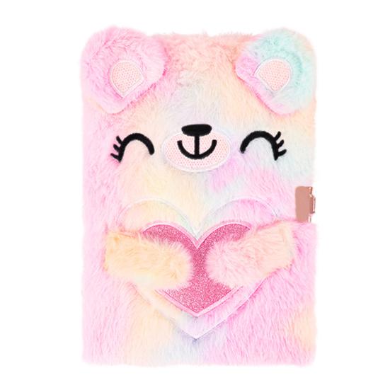 Дневник для девочек, размер А5, плюшевый блокнот с замками, 80 листов, бумажный журнал, блокнот для письма, блокнот для рисования, подарочный набор для детей на день рождения