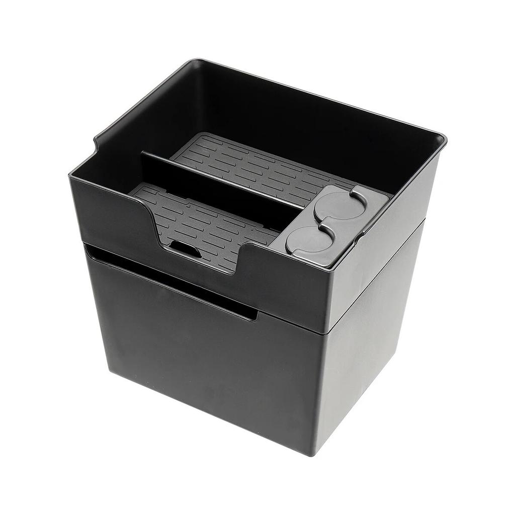 For Tesla Model 3 Storage Box Car Central Armrest Flocking/ABS Storage Box Organizer Model3 2022 Hub Cover Bag Accessories