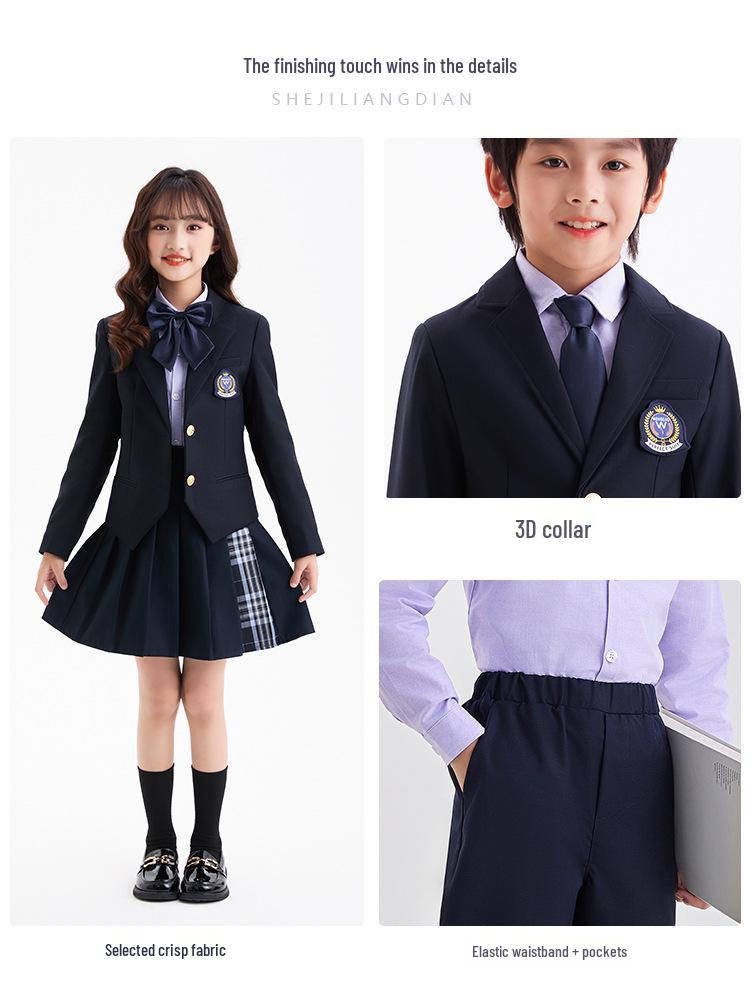 Детский осенне-зимний костюм: Комплект куртка с длинным рукавом и брюки для мальчиков и девочек - Школьная/детсадовская форма