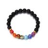7 Chakra Charms Lava Rock Bracelets For Men Women Essential Oils Diffuser Natural Stone Beads Chain Fashion Handmade