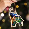 1/2Pcs Elephant Pendant Wooden Hanging Ornament with Lanyard Easy To Hang Elephant-Shaped Pendant Friendship Gifts