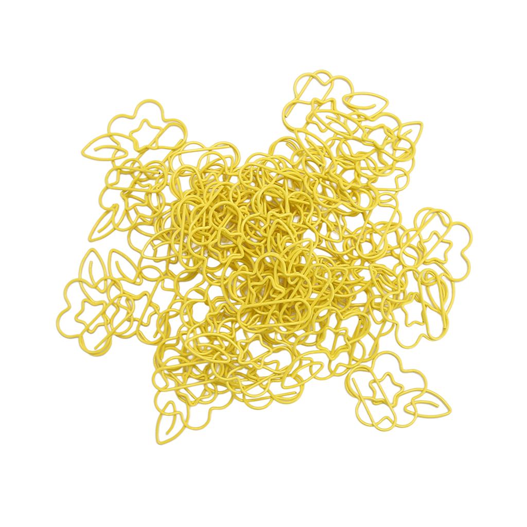 45 шт. Бумажные скрепки Многоцелевые Металлические скрепки в форме цветка Набор для классификации документов Желтый