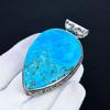 Tibetan Turquoise Pendant, 925 Sterling Silver Handmade Jewelry, Turquoise Silver Pendant, Party Wear Jewelry For Women's, Pendant New Year Gift