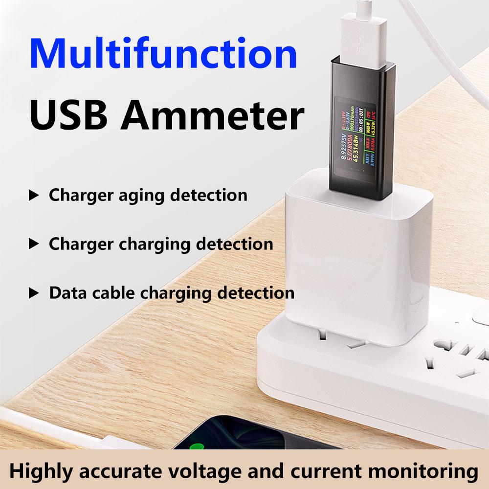 KWS-MX23 USB Tester High Definition 1.06 inch IPS Display Voltage Current Power Meter Voltmeter Ammeter DC 4-30V 0-8A