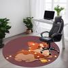 1 шт. Круглый коврик с изображением корги Lights Office, Ковер для офиса, игр, Легкий круглый напольный коврик yy260205095