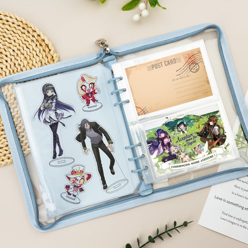 Fantasyon Axta Case Axta File Storage Instax Album Instax Book Collect Сменный файл A5 Цветной прозрачный съемный блокнот с 6 отверстиями и 20 вставками