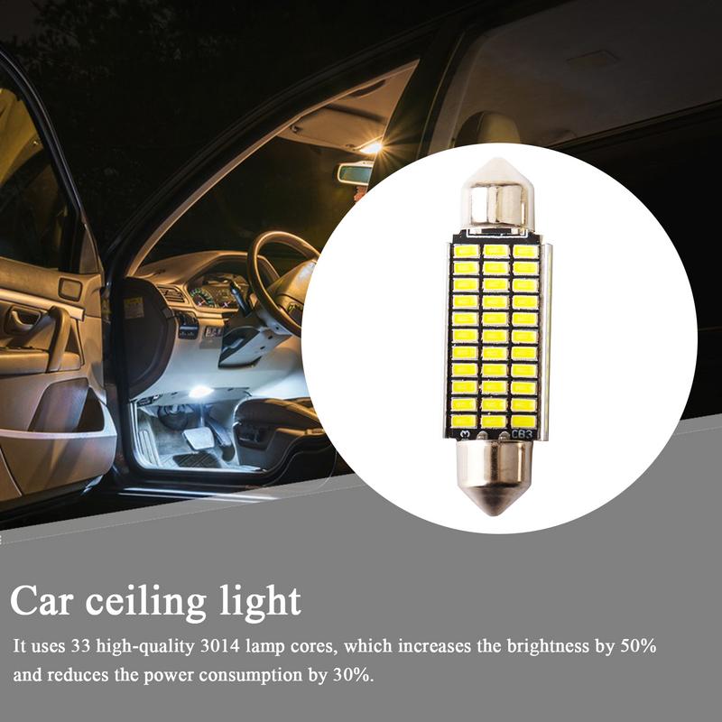 Car Dome Light Double Tip Car Roof Light Bulb LED 41mm Intelligent Decoding Reading Lamp For Automotive Boat Parts High