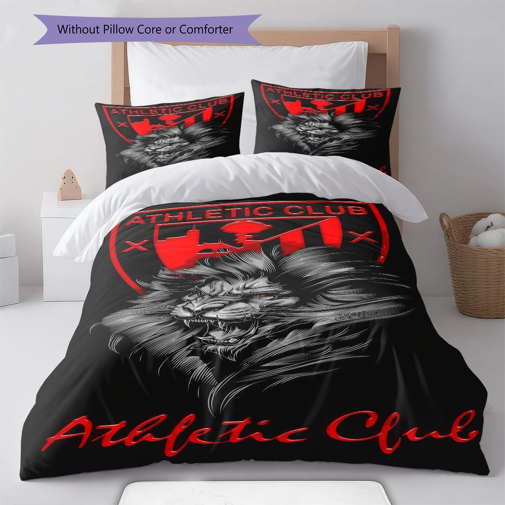 Bilbao logo Pattern Bedding Quilt Set Quilt Cover Pillowcase Home Decoration Birthday Gift (1 * duvet cover + 2 * pillowcase, without core)
