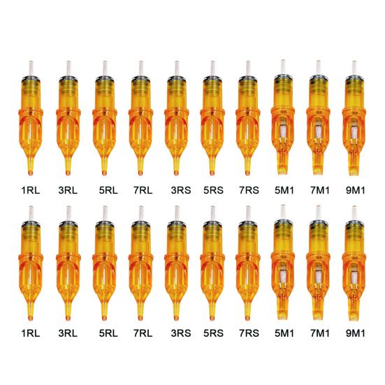 10/16/20 шт., ручка-картридж для татуировок, желтая стрекоза, безопаснее, удобнее, интегрированная ручка для тату-машины, аксессуары