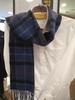 Мужской зимний теплый и уютный 100% шерстяной премиум материал темно-синий клетчатый шарф VM1I 3BR 103N0