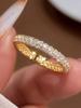 925 Sterling Silver Gorgeous Shiny Circle Double Row Zircon Ring For Women Daily Life  Anniversary High Quality Fine Jewelry