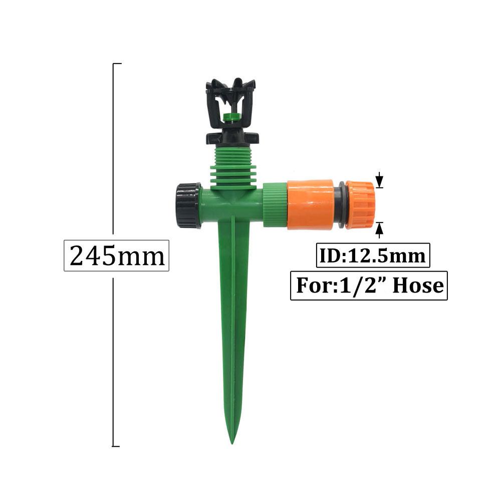 Garden Lawn 360 Degree Rotating Sprinkler 1/2 Inch Thread Automatic Rotating Scattering Nozzle For Irrigation