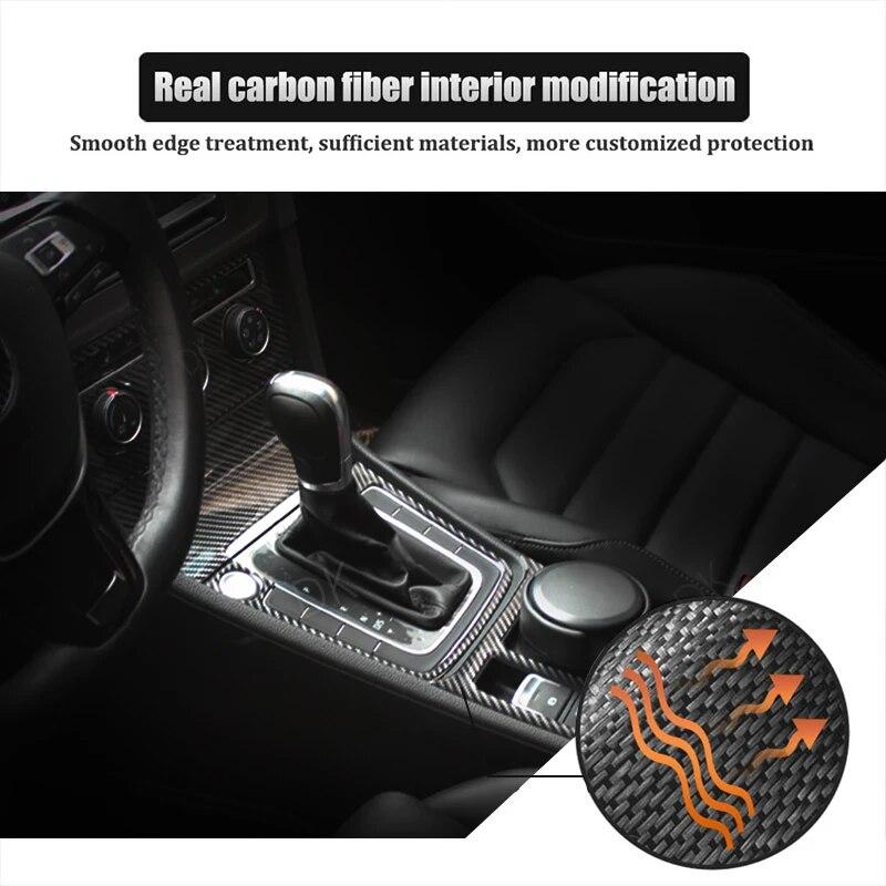 Декор из углеродного волокна, аксессуары, панель переключения передач автомобиля, декор рамки фар для VW Golf 7 GTI R GTE GTD MK7 2013-