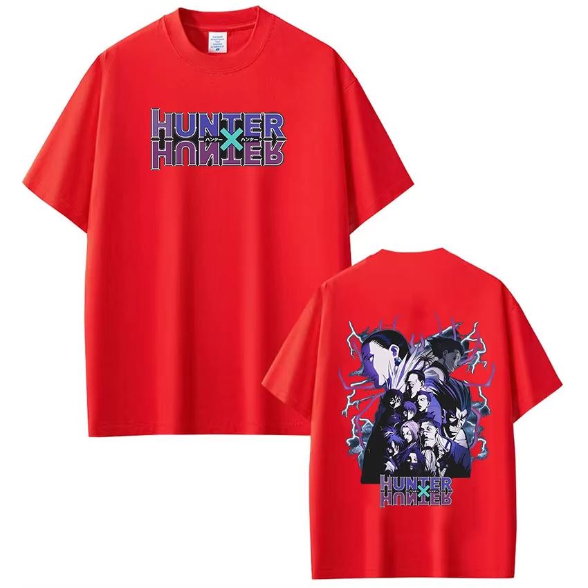Anime Hunter x Hunter Phantom Troupe Members Comic Print Short Sleeve T-shirt, Unisex Loose Pure Cotton Casual T-Shirt