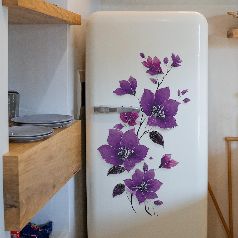 Креативные ретро фиолетовые лозы наклейки для украшения и благоустройства ванной комнаты