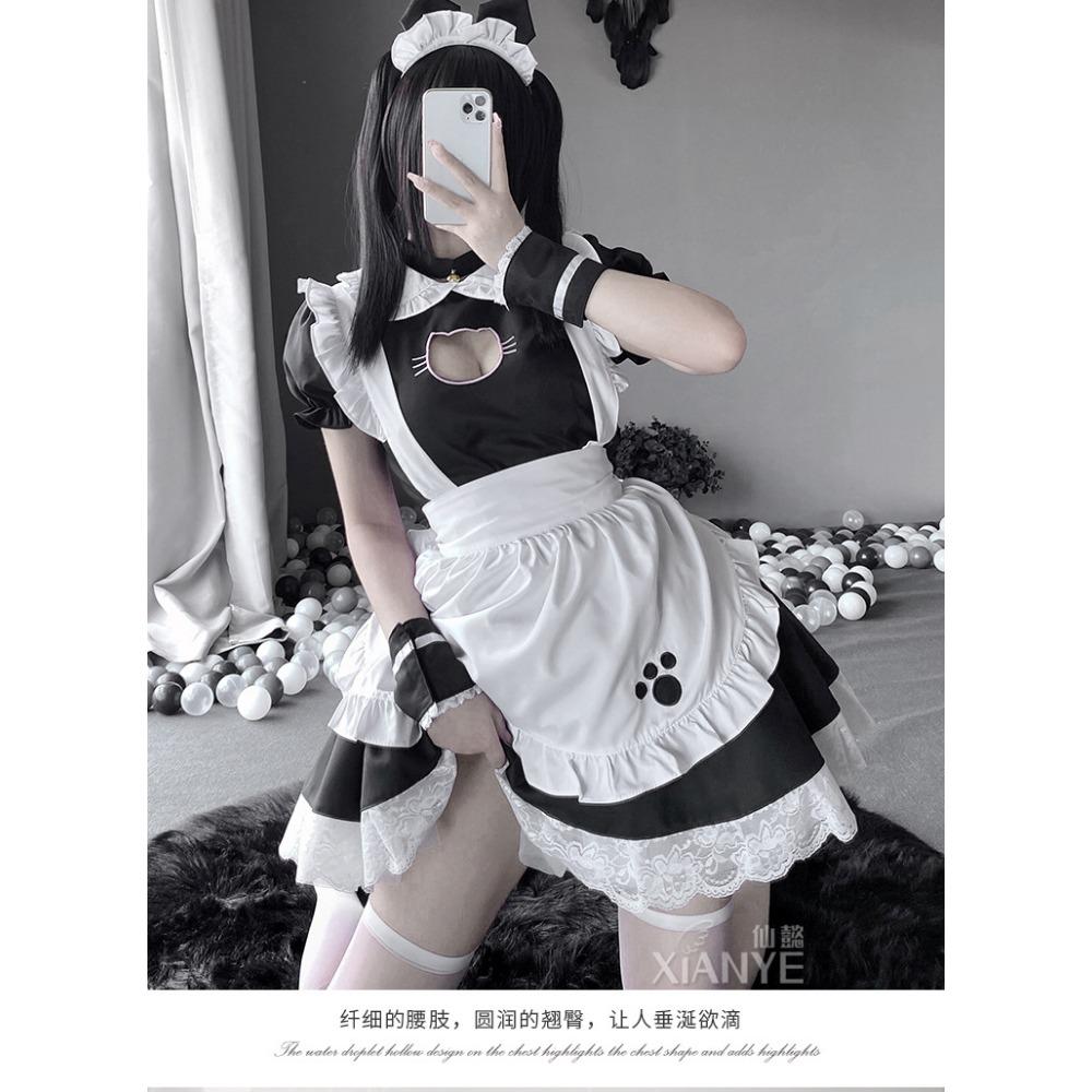 Xianyi Двумерный Милый Киска Девушка Горничная Наряд Японская Лолита Униформа Платье Женский Косплей303