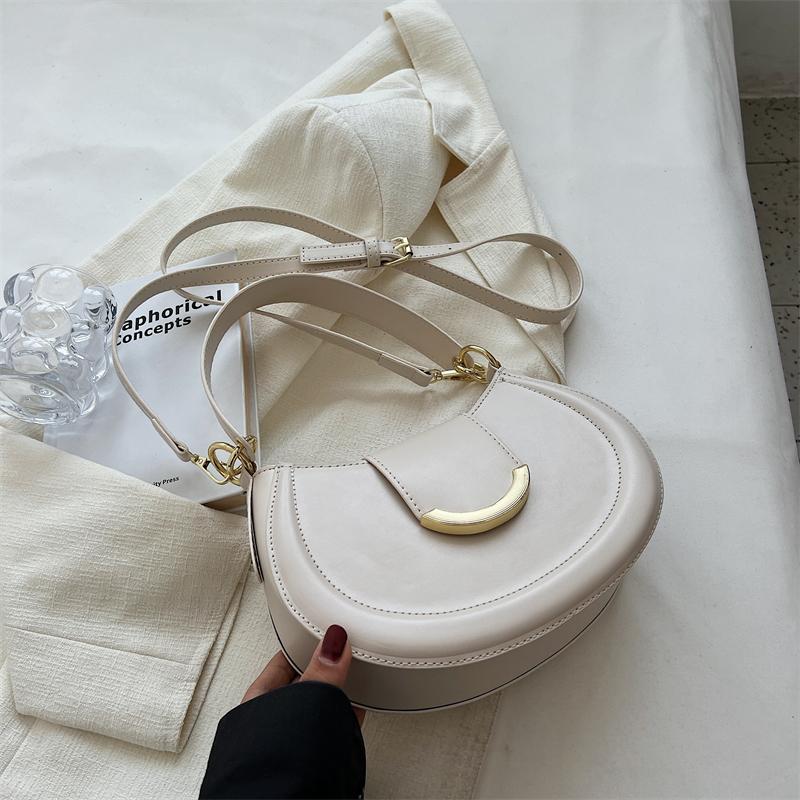 Saddle Shoulder Bags For Women 2024 New Small Women Underarm Bag High Quality Leather Women's Crossbody Bags Handbags And Purses