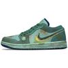 Air Jordan 1 Износостойкие Низкие Винтажные Баскетбольные Кроссовки Мужские Зеленые IH0648-141(Команда96-)