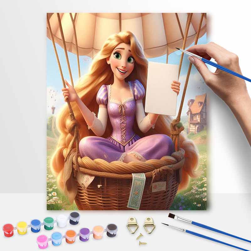 Disney Рапунцель картина маслом набор для рисования картина ручной работы DIY подарок украшение дома декор стен принцесса воздушный шар персонаж холст набор для творчества 123