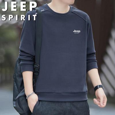Мужской свитшот JEEP SPIRIT свободного кроя с круглым вырезом