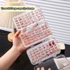 Three-Fold Press-On Nail Storage Boxes Transparent Plastic Nail Storage Box Press-On Nail Organizer For False Nails Display